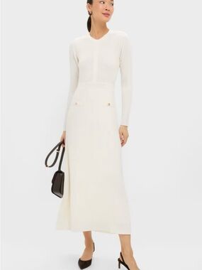 Pomander Place Ruby Dress Tuckernuck Cream Knit Long-Sleeve Maxi Dress Small